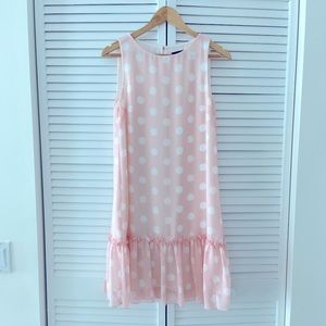 Tommy Hilfiger Pink Polka Dot Ruffle Hem Dress